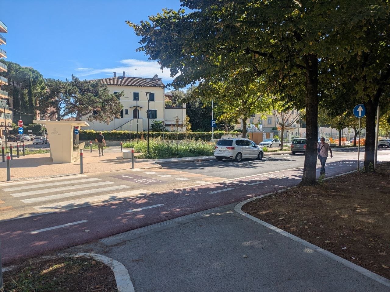 Pista ciclabile e spazio pubblico riqualificato a Ponte San Giovanni