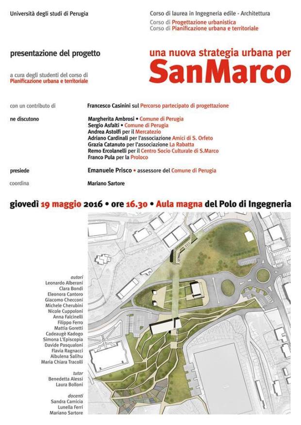 Locandina della presentazione del progetto, 19 maggio 2016, Aula Magna del Polo di Ingegneria